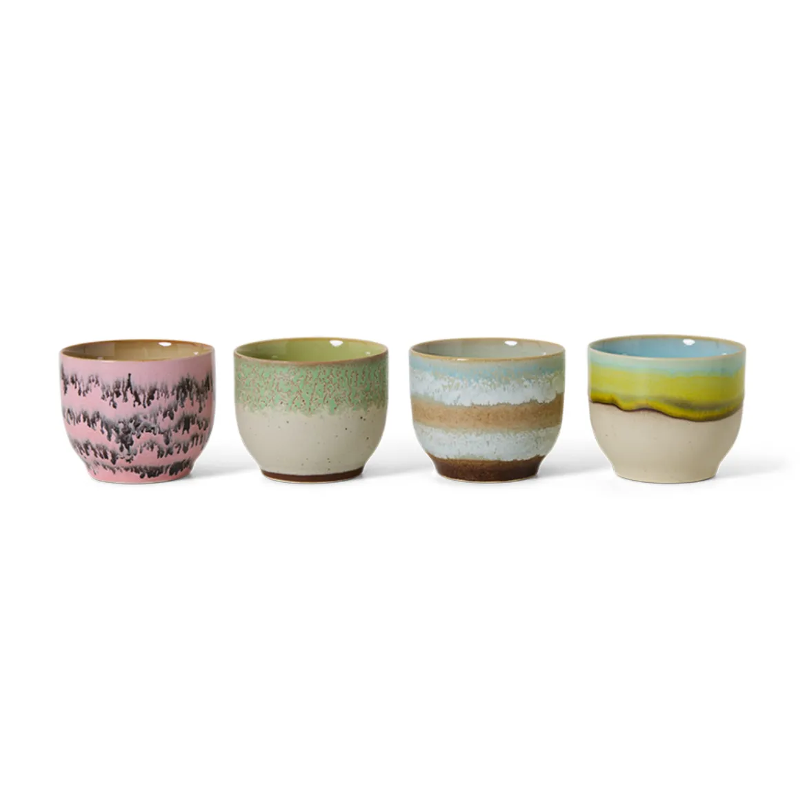 Set de 4 tasses café 70s Déco