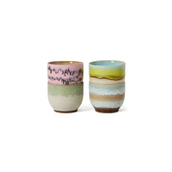 Set de 4 tasses café 70s Déco