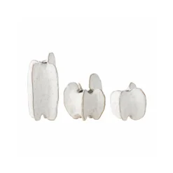 Set de 3 Vases Jayce Grés - Blanc