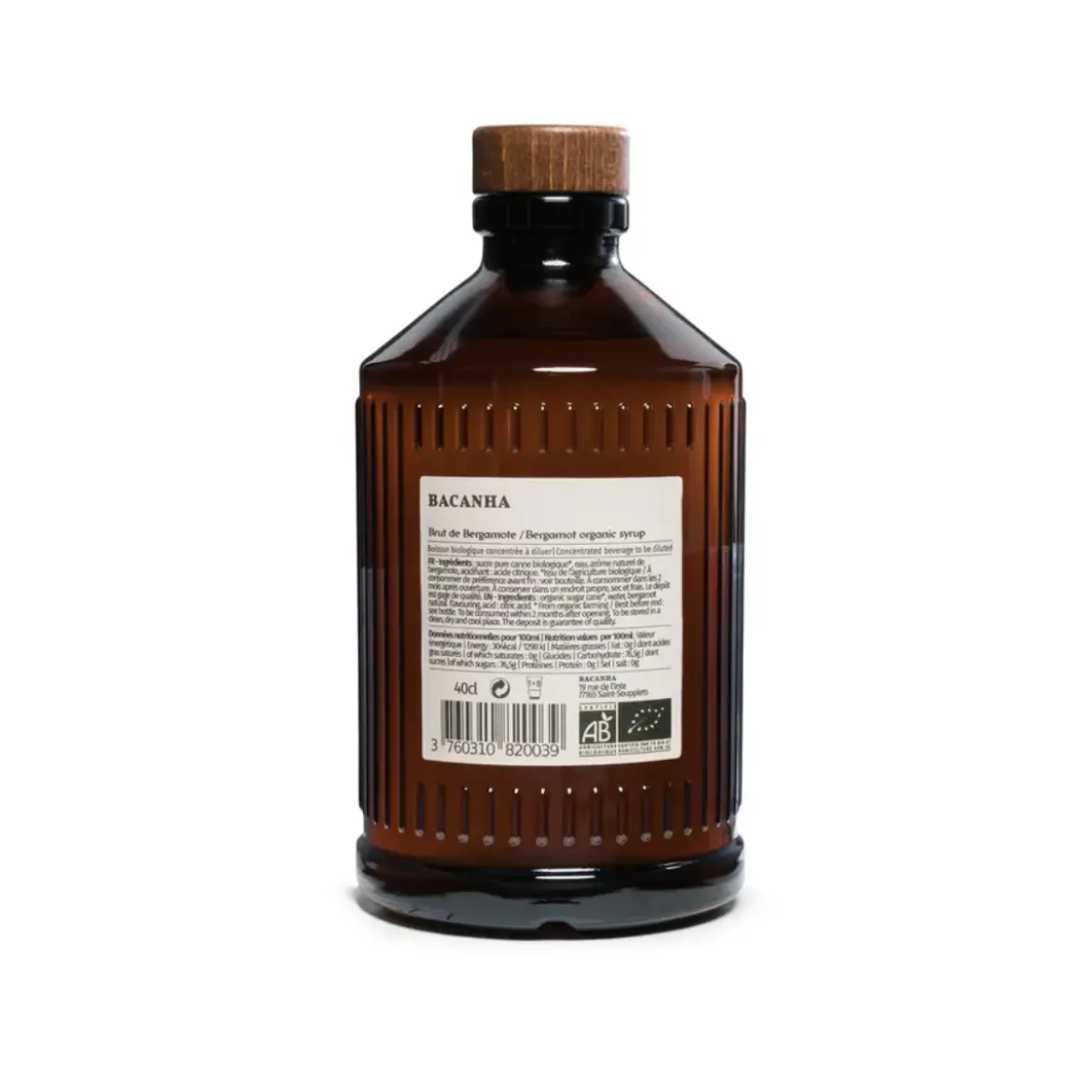 Sirop Brut de Bergamote Bio - 400 ml