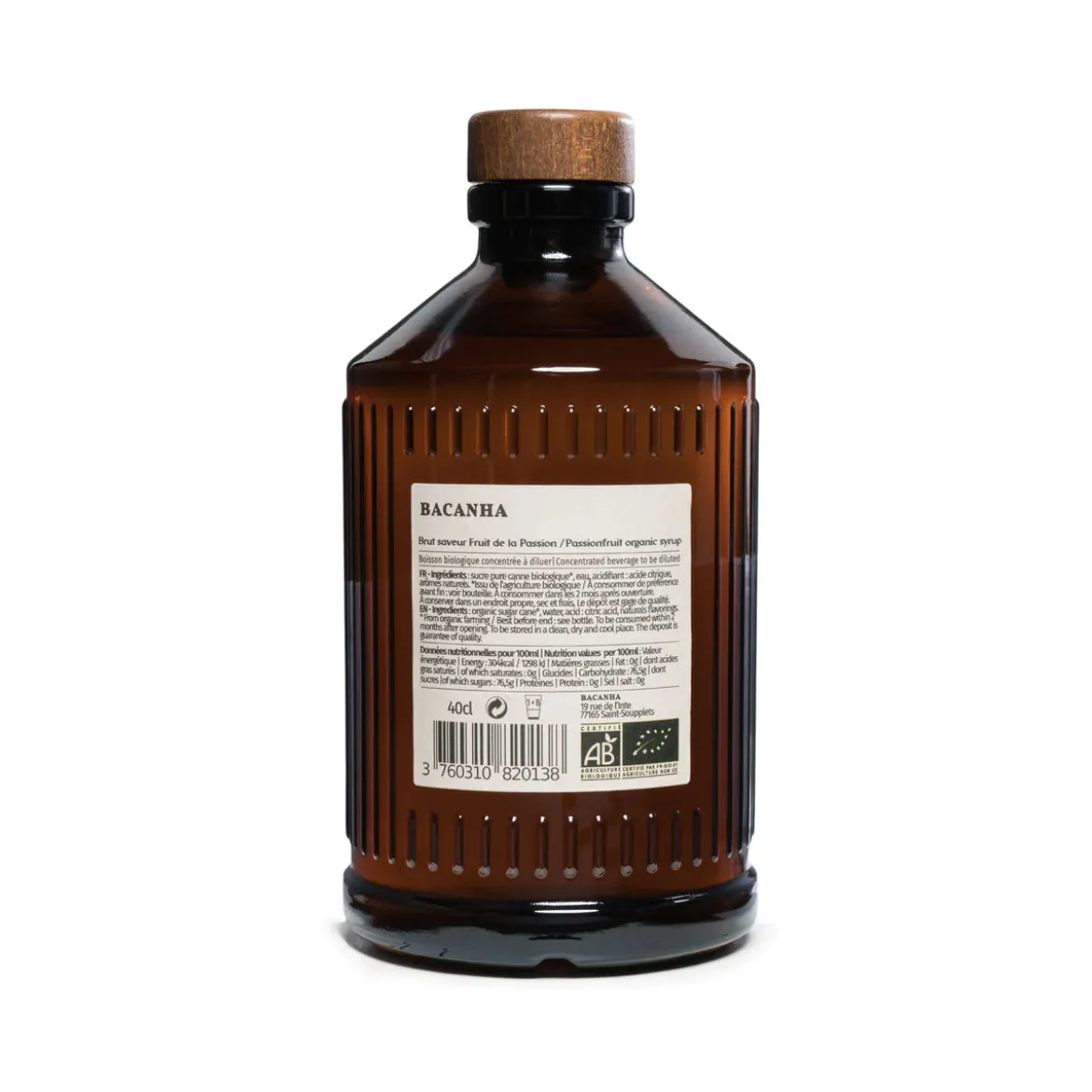 Sirop Brut de Fruit de la passion Bio - 400 ml
