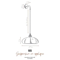 Suspension en applique Maria en Porcelaine biscuit