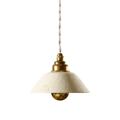 Suspension en applique Pitchoun en Grès chamotté Ivoire