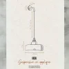 Suspension en applique Ursule en Terre Cuite