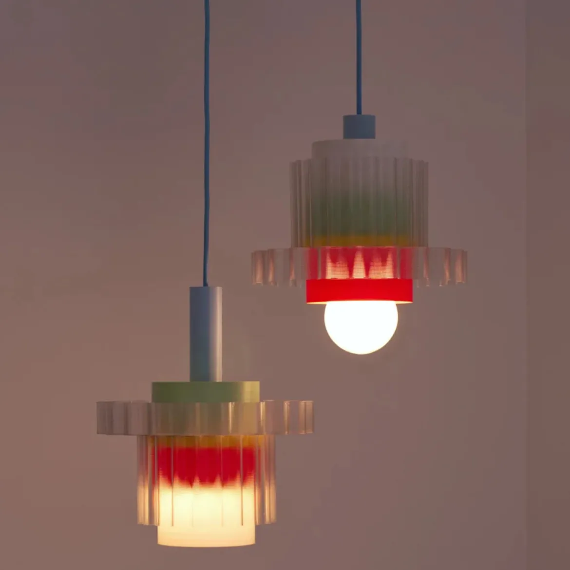 Suspension Gigi n°5 - Cable Bleu Ciel