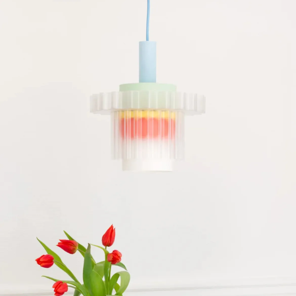 Suspension Gigi n°5 - Cable Bleu Ciel
