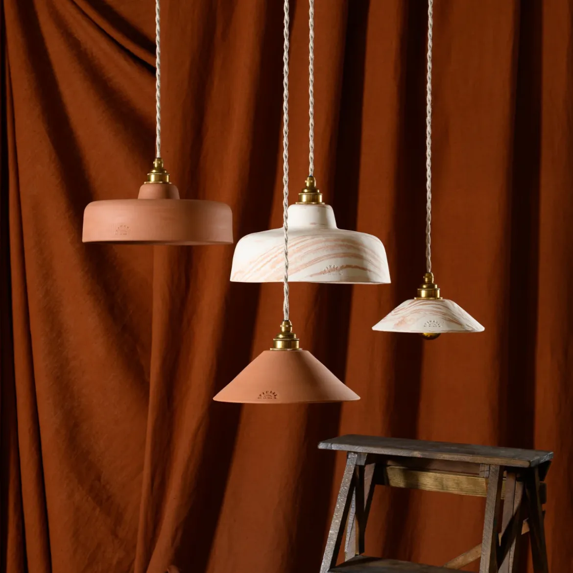 Suspension Lisette en Terre Cuite Rouge