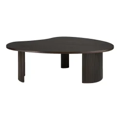 Table basse Boomerang en acajou L 85 x l 77 - Marron