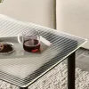 Table basse Kofi Chêne Massif Noir & Verre Roseau Clair - l 60 x L 60 x h 36 cm