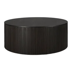 Table basse ronde Roller Max en acajou - Marron