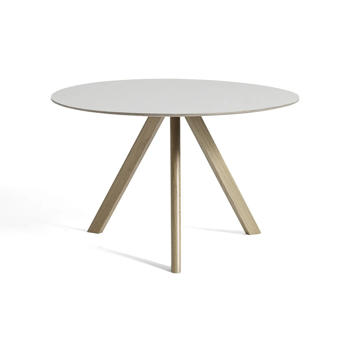 Table CPH20 Ronde Chêne & Linoleum - Crème