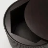 Table d'appoint ronde Roller Max en acajou - Marron