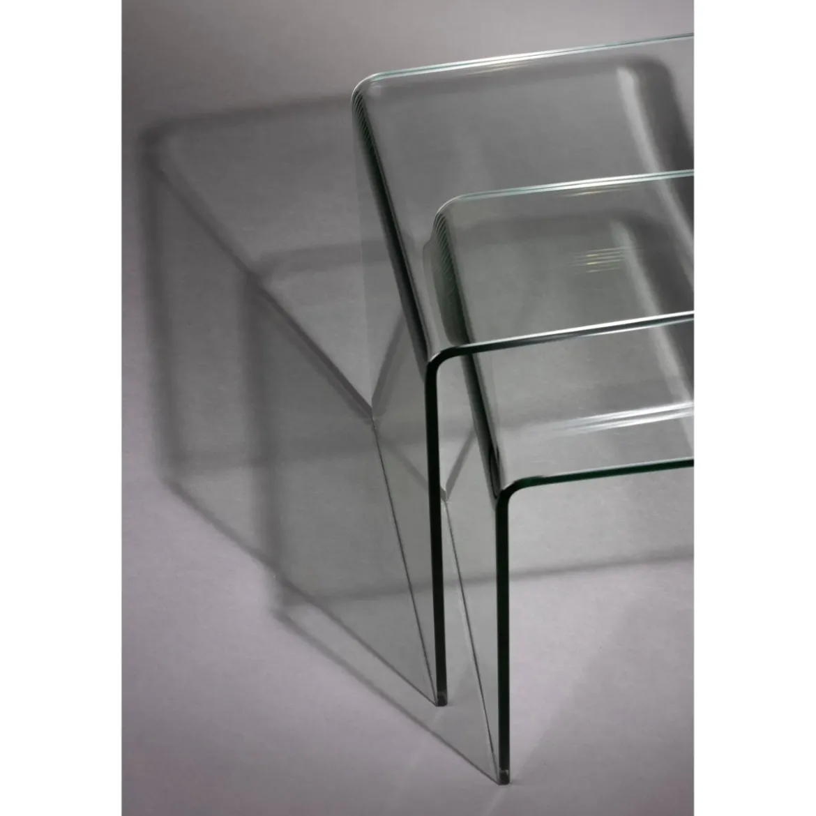 Table d'appoint Vetro Set de 2 - Transparent