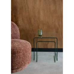 Table d'appoint Vetro Set de 2 - Transparent