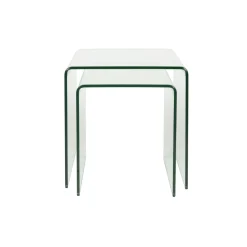 Table d'appoint Vetro Set de 2 - Transparent