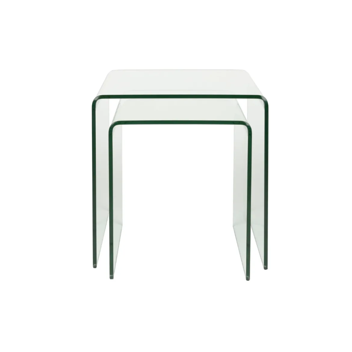 Table d'appoint Vetro Set de 2 - Transparent