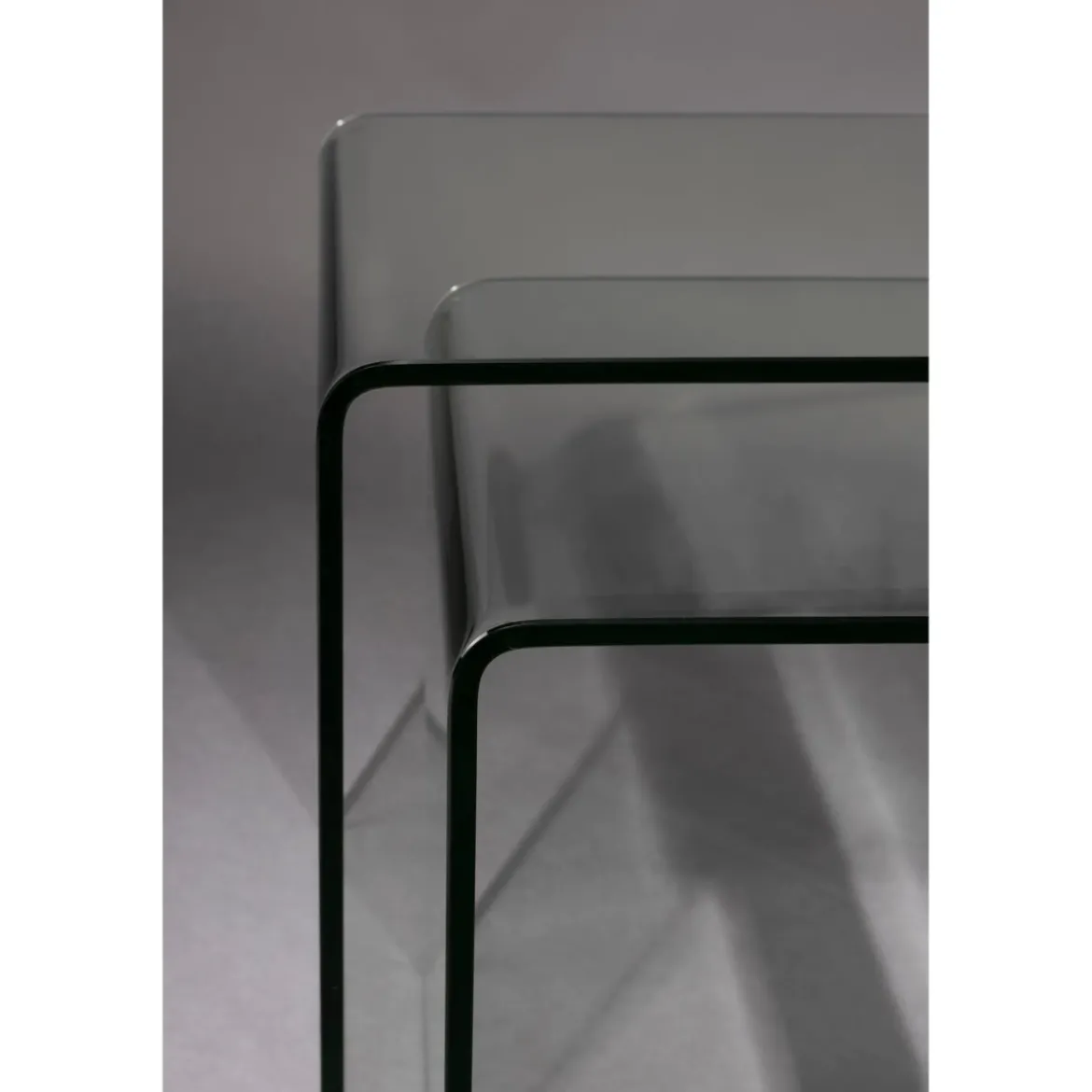 Table d'appoint Vetro Set de 2 - Transparent