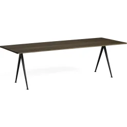 Table Pyramid 02 Base noire & plateau chêne fumé