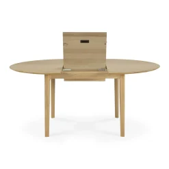 Table à rallonge Bok en chêne - L 129/179 cm