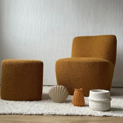 Tabouret Eve Tissu Bouclette