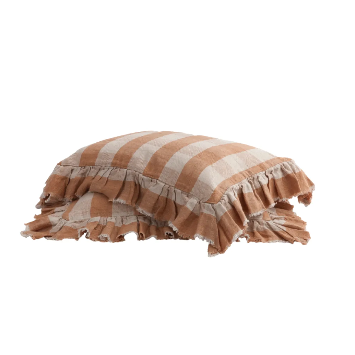 Taie d'oreiller - Boho Lin Lavé Cottage - Terracotta 30x40 cm