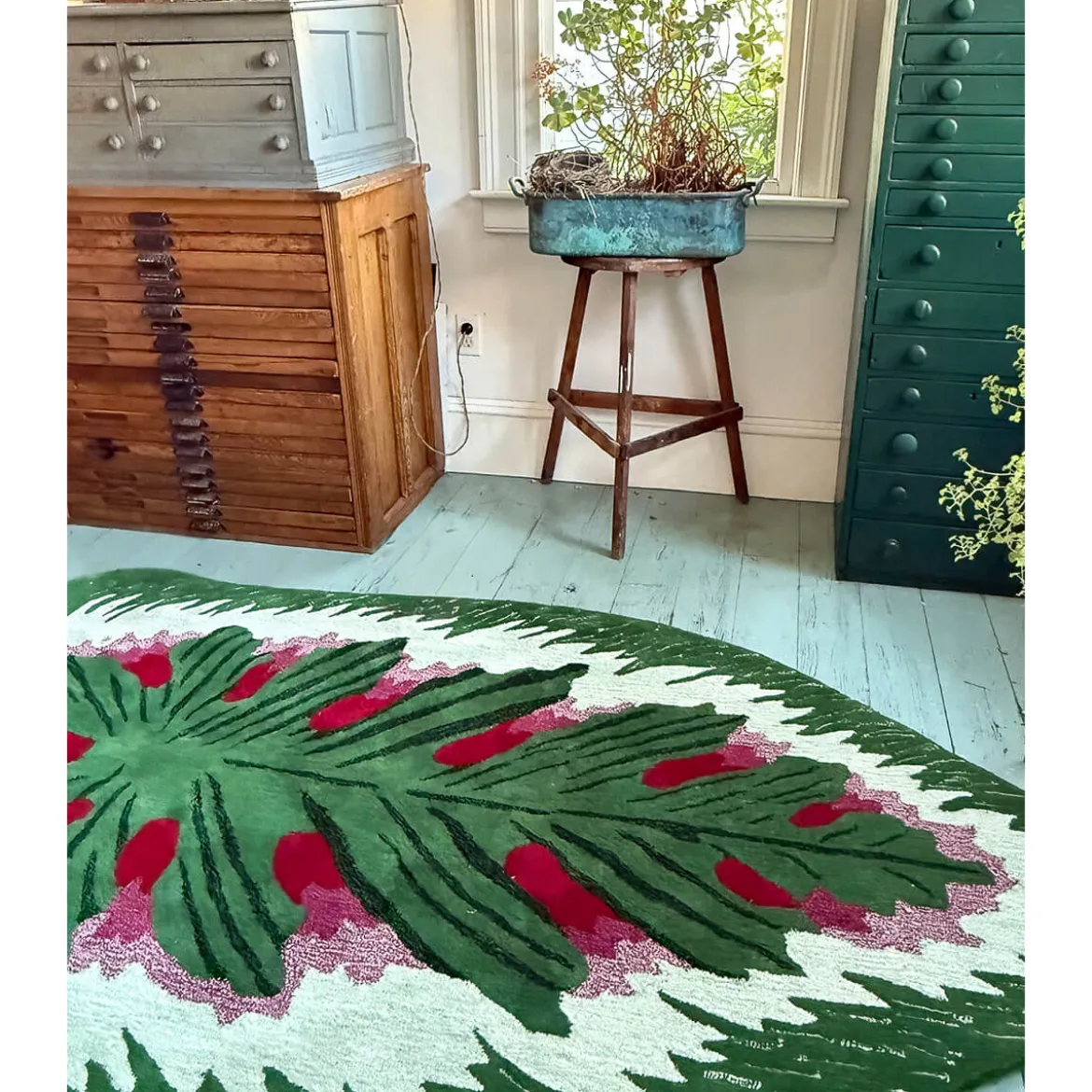 Tapis John Derian - Feuille Ceriman