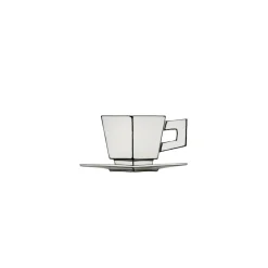 Tasse Cappuccino & Sous-coupe black carte blanche
