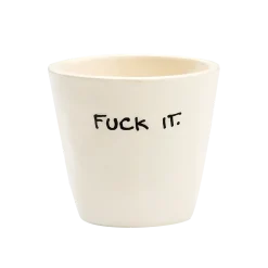 Tasse Expresso Fuck It - Blanc