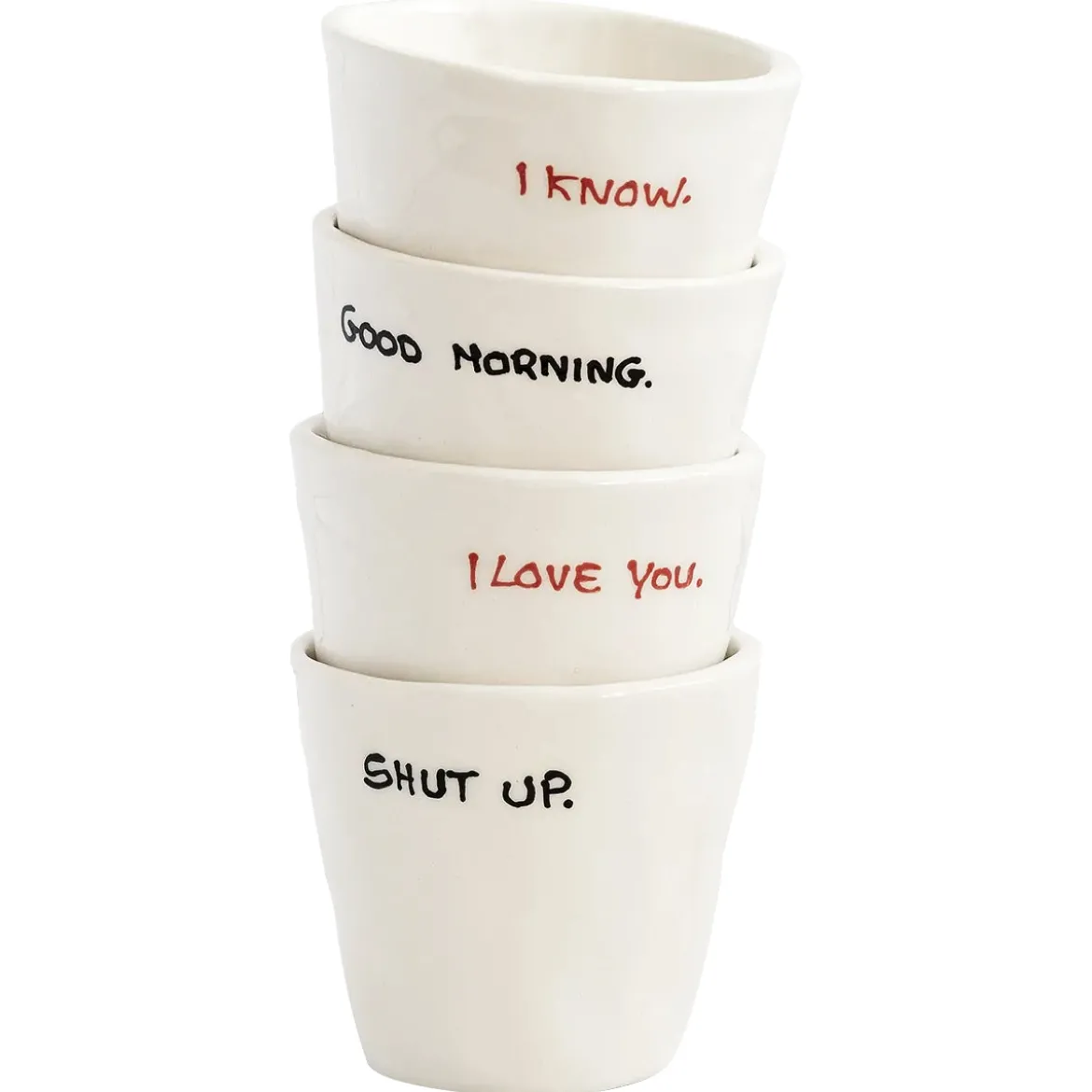 Tasse à expresso I Love You - Blanc