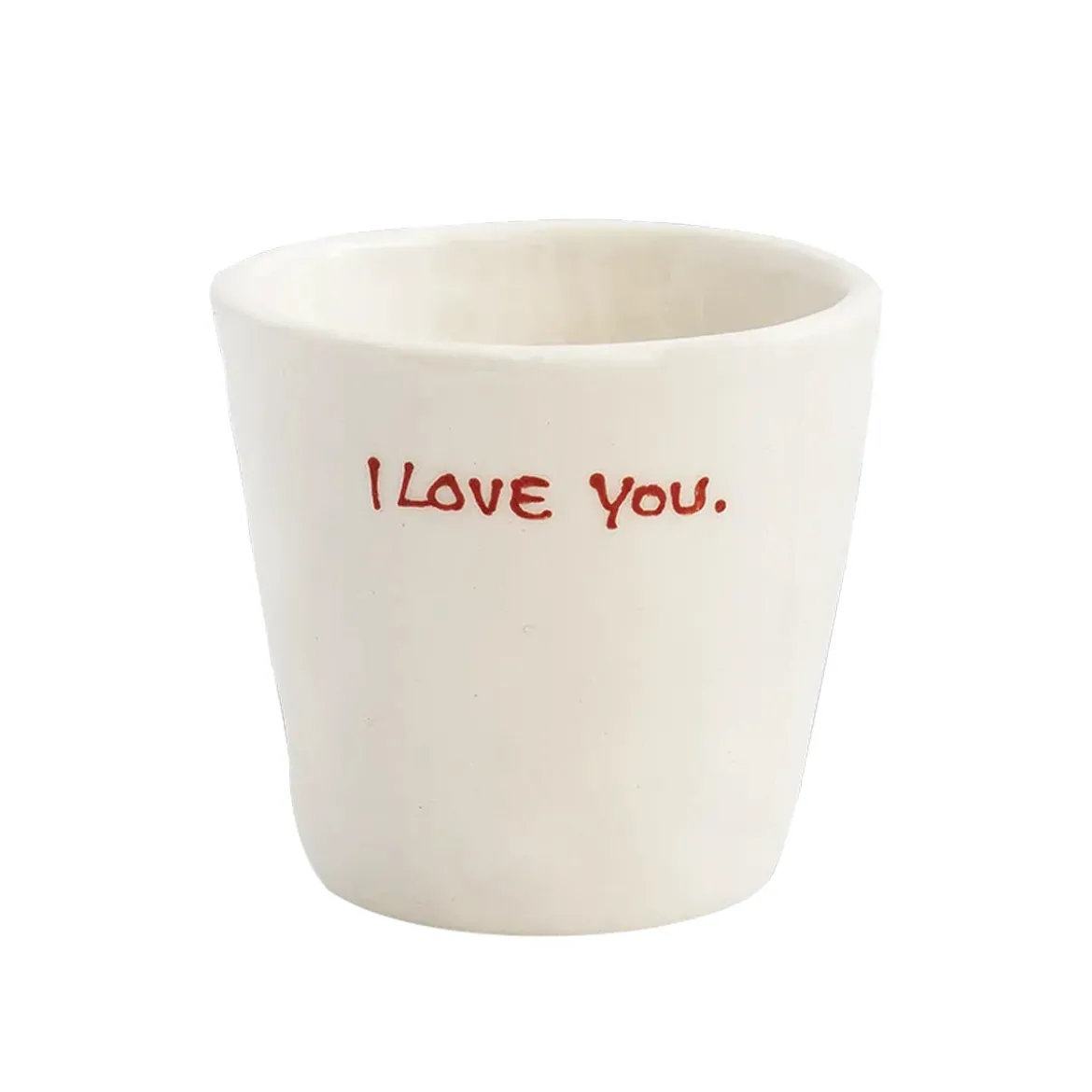 Tasse à expresso I Love You - Blanc