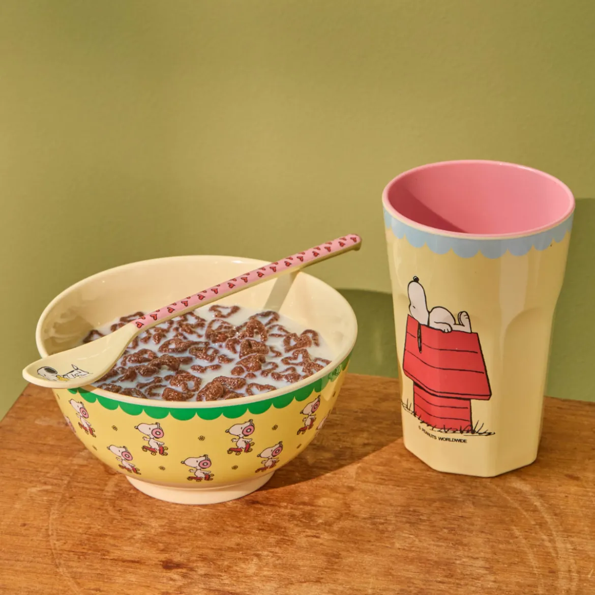 Tasse Snoopy en mélamine - Cream Tall 400 ml