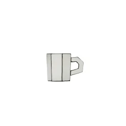 Tasse à thé carte blanche Black & White