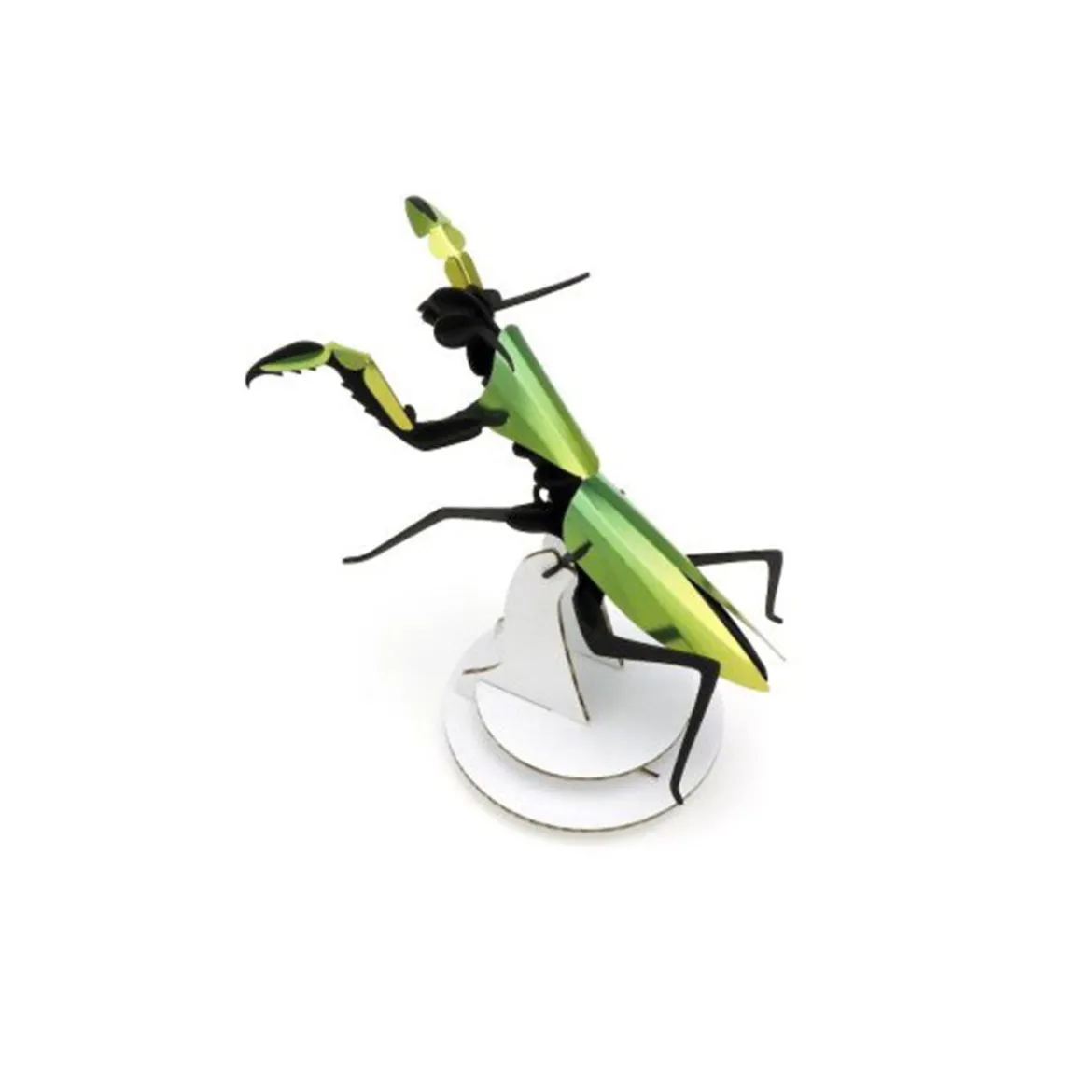 Trophée Origami Mante religieuse - Vert mango métallique