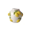 Vase Citrons Boule en céramique - h 12,9 cm