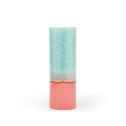 Vase Cylindre - Bleu clair & Rose
