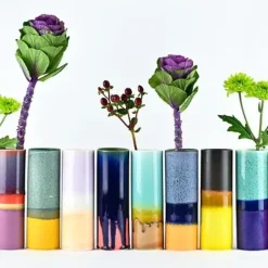 Vase Cylindre - Bleu foncé