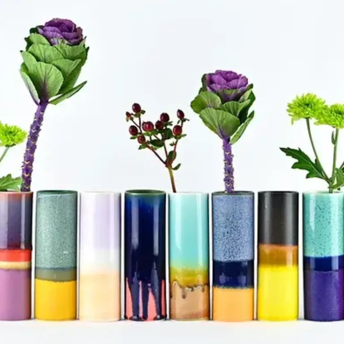 Vase Cylindre - Bleu foncé