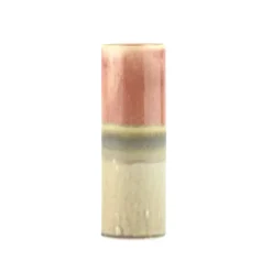Vase Cylindre - Rose & Beige