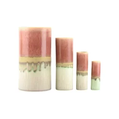 Vase Cylindre - Rose & Beige