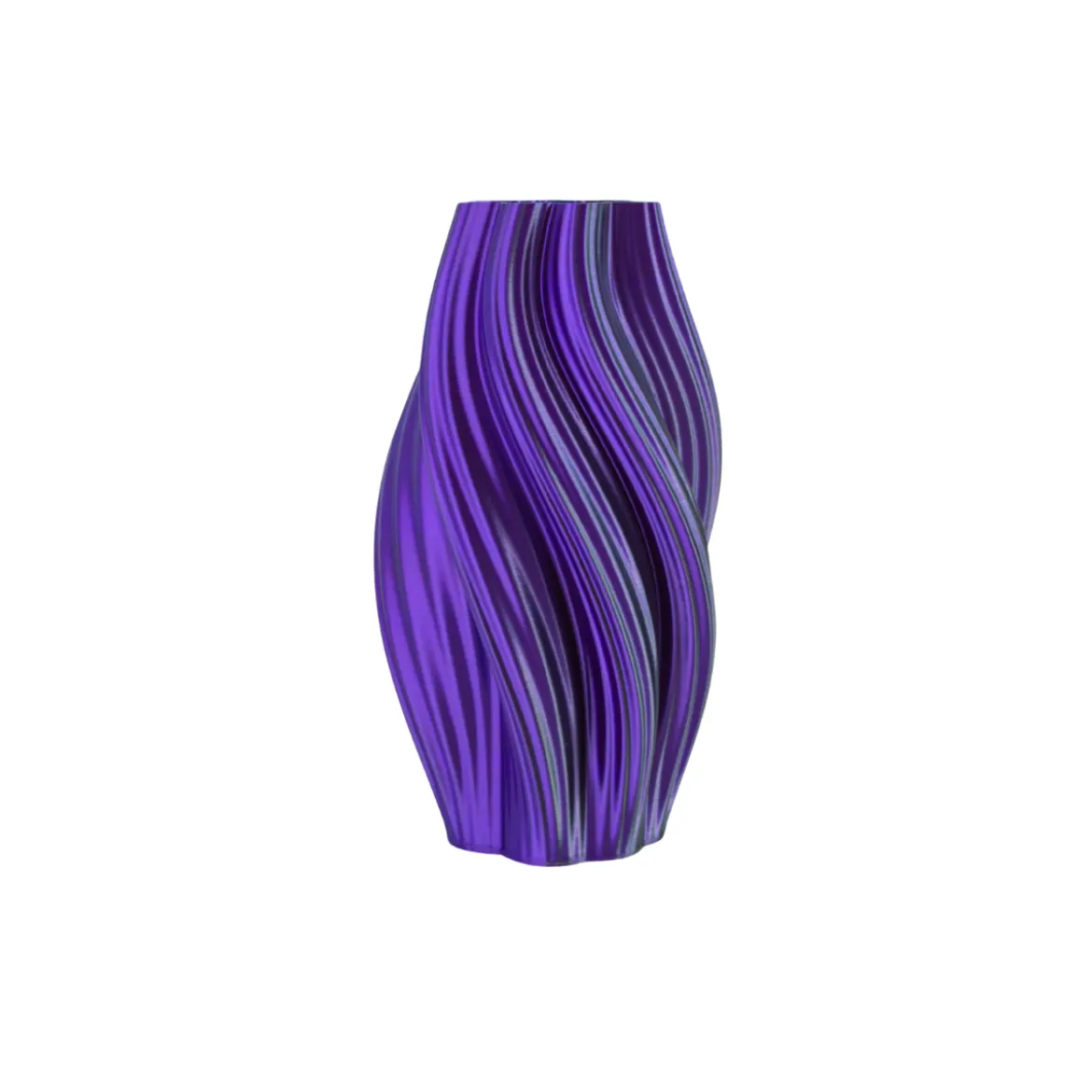 Vase 3D Printed Hot Ice Cream Blue/Purple - 35 cm