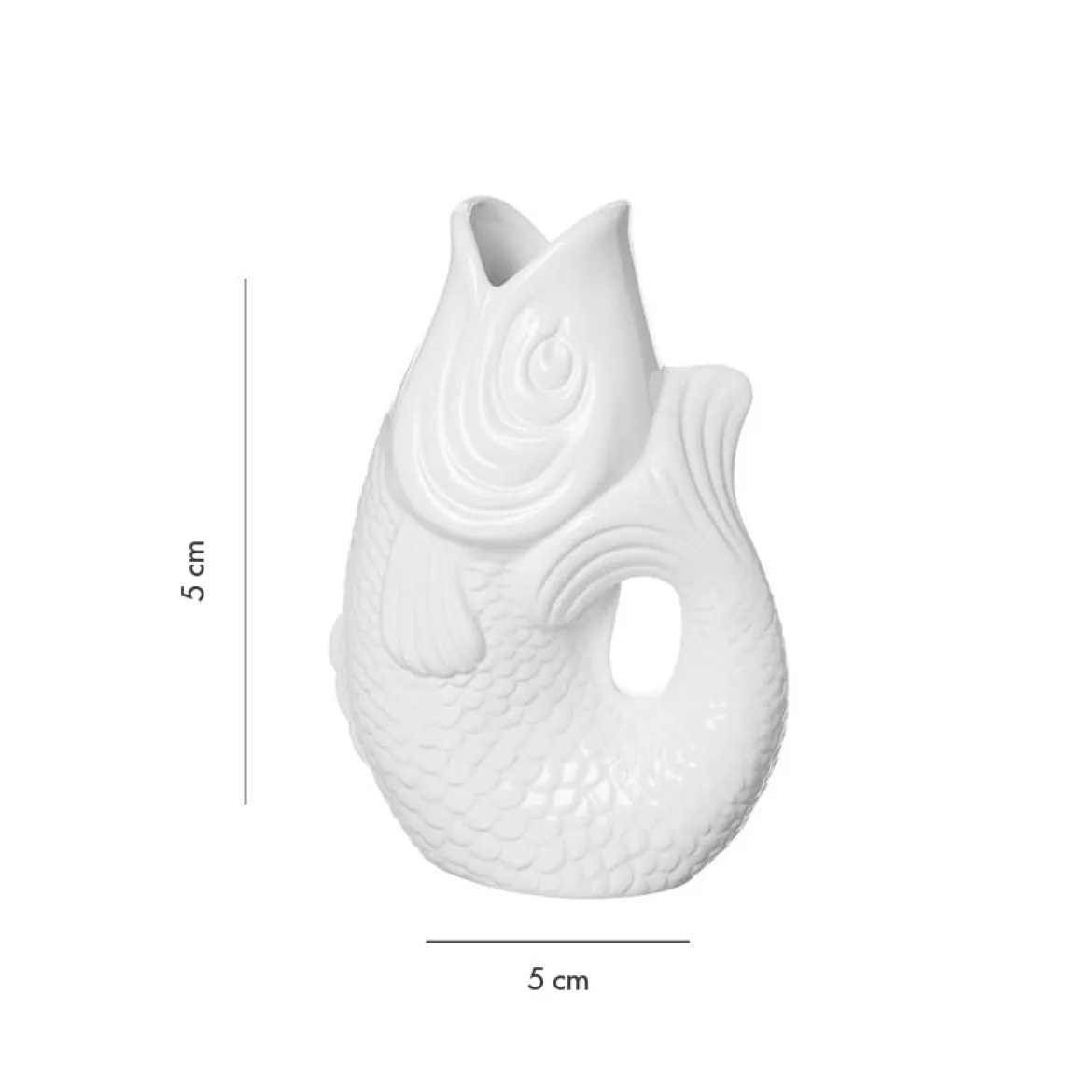 Vase Monsieur Carafon Poisson - Blanc