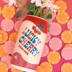 Vase Soda Lucky Cherry Cream