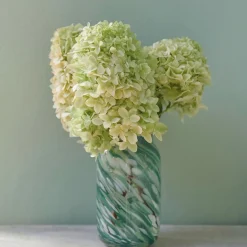 Vase Splash Roll Neck - Ø 11,3 x h 20,5 cm - Green Swirl