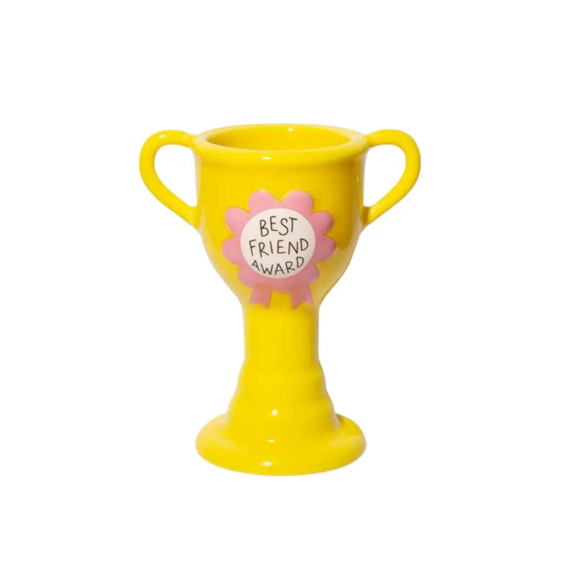 Vase Trophy Best Friend Award - Yellow XS