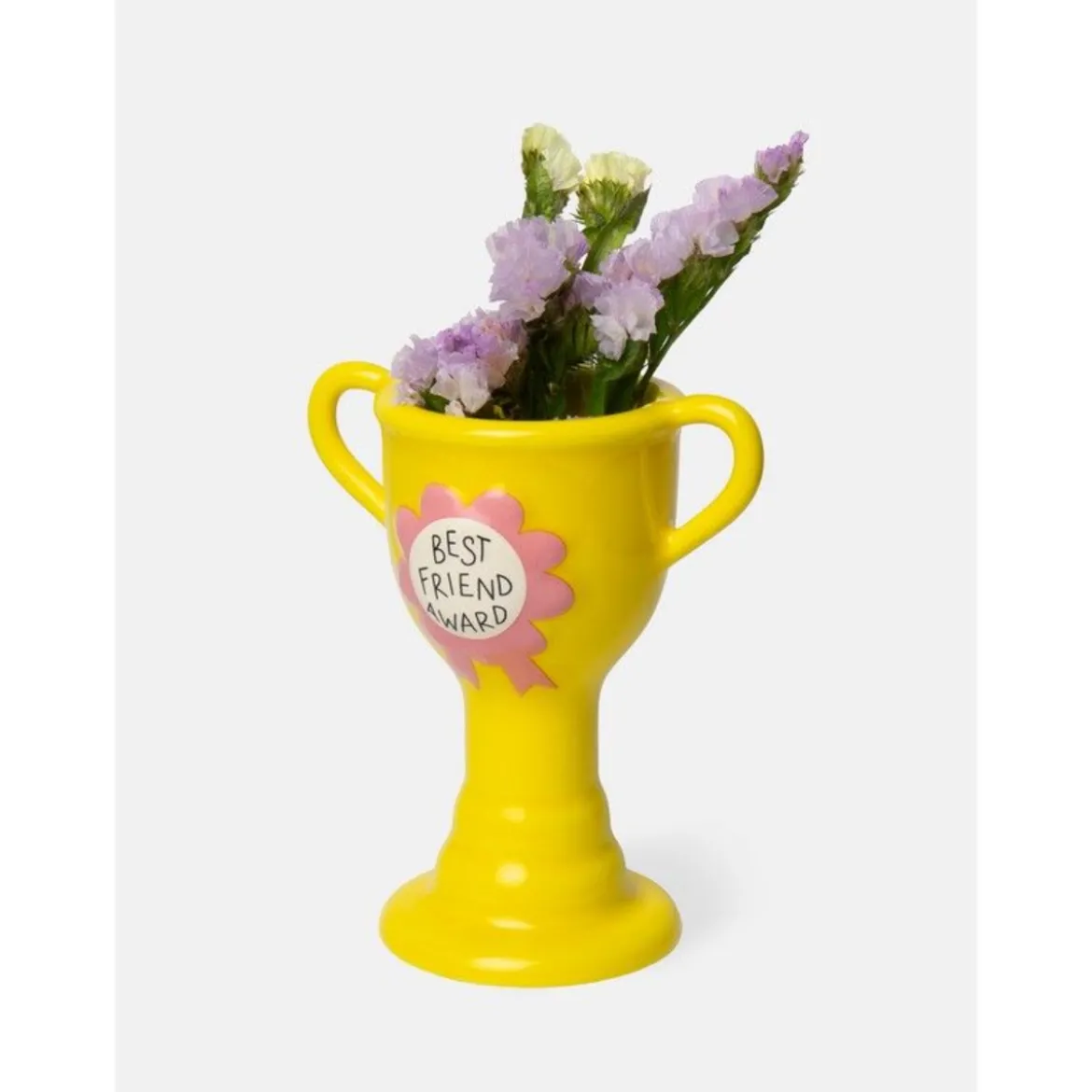 Vase Trophy Best Friend Award - Yellow XS