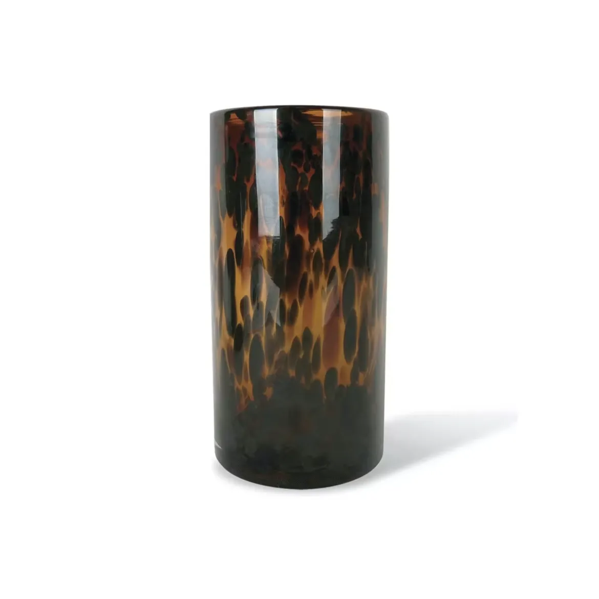 Vase Tube Léopard Brun - 12 cm