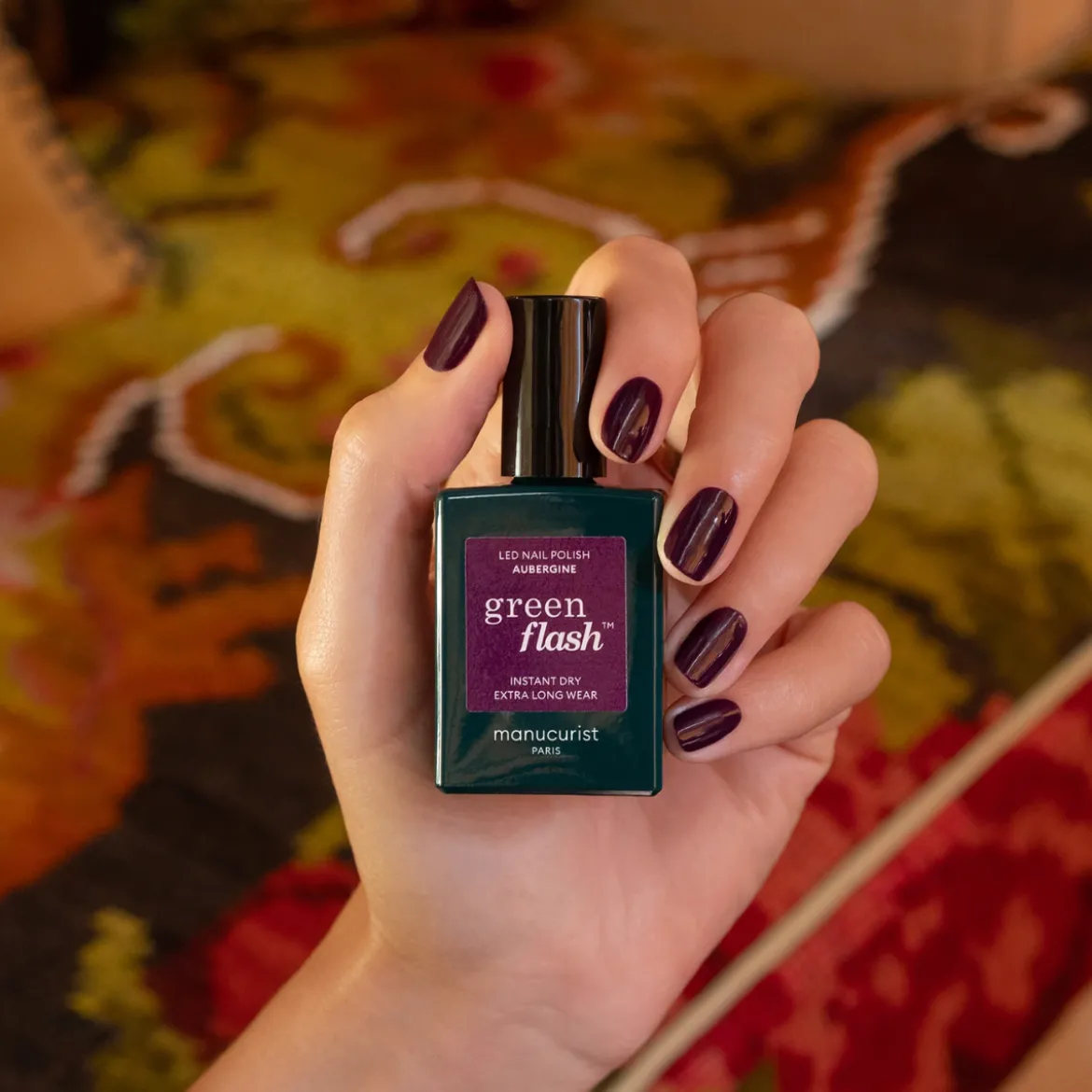 Vernis Semi-permanent LED Green Flash™ - Aubergine - 15 ml