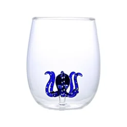 Verre pieuvre - Bleu