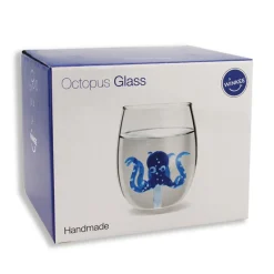 Verre pieuvre - Bleu