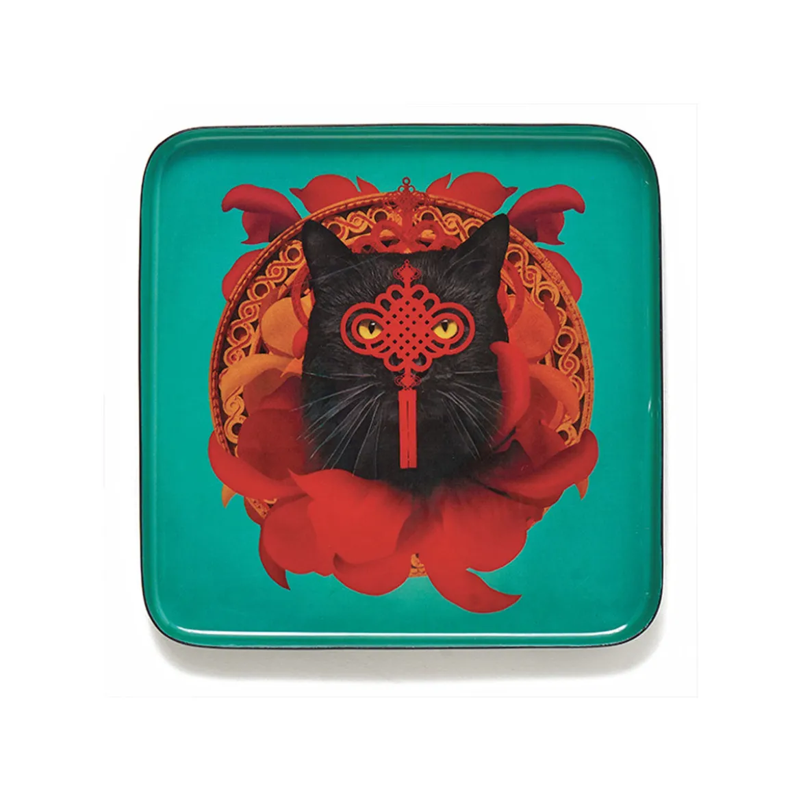 Vide-poche carré Chachino en fer - 15 × 15 cm